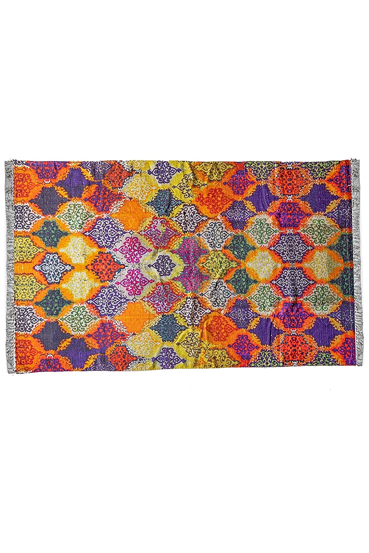 Multi-Coloured Woven Cotton Digital Printed Rug by H2H at Pernia's Pop Up Shop