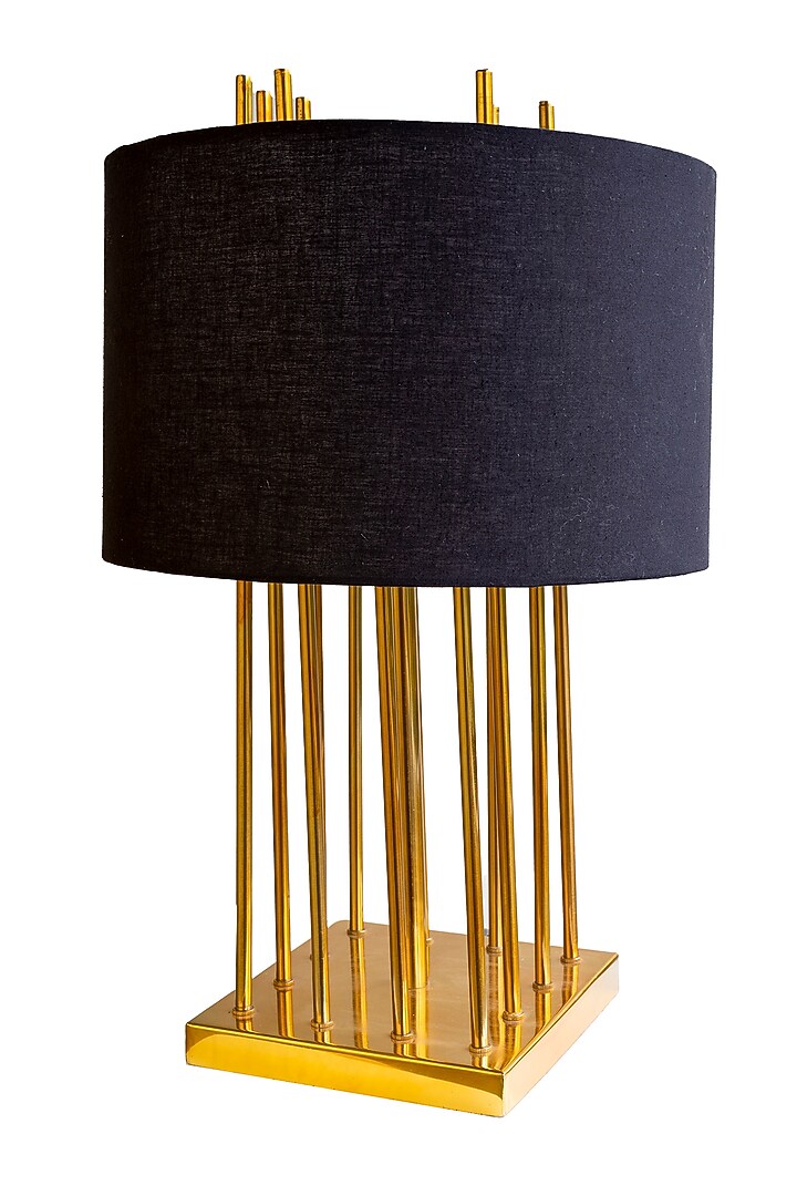 Black & Gold Stainless Steel Lamp by H2H at Pernia's Pop Up Shop