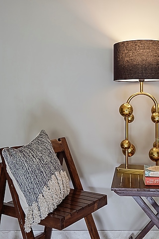 Gold & Black Stainless Steel Lamp by H2H