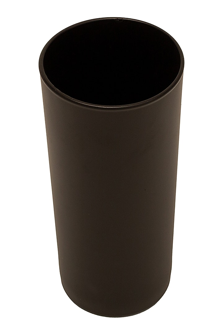 Round Tall Tumblers In Matte Black Glass (Set of 4) by H2H at Pernia's Pop Up Shop