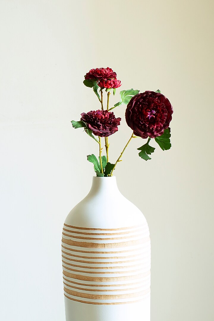 Deep Red Polyester Artificial Flowers by H2H at Pernia's Pop Up Shop