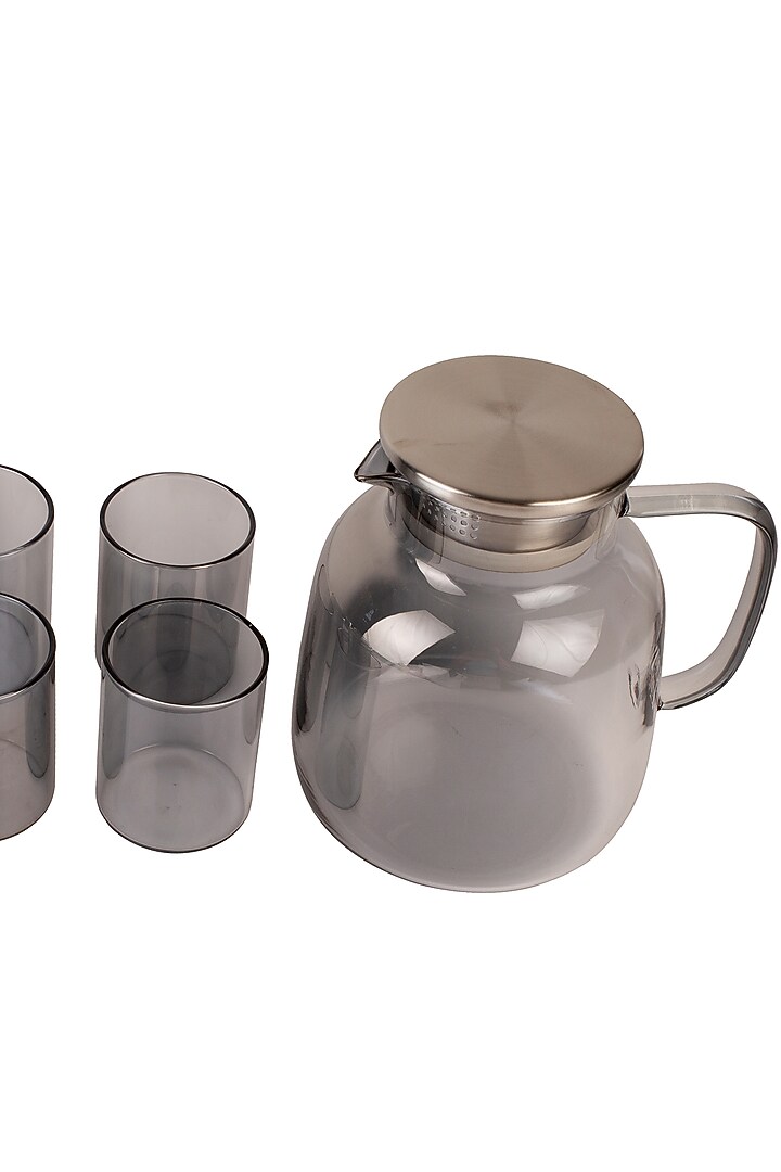 Grey Shaded Glass Jar Set by H2H at Pernia's Pop Up Shop