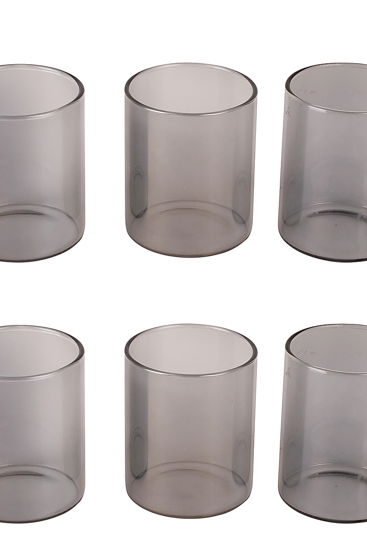 Grey Shaded Glass Jar Set by H2H at Pernia's Pop Up Shop