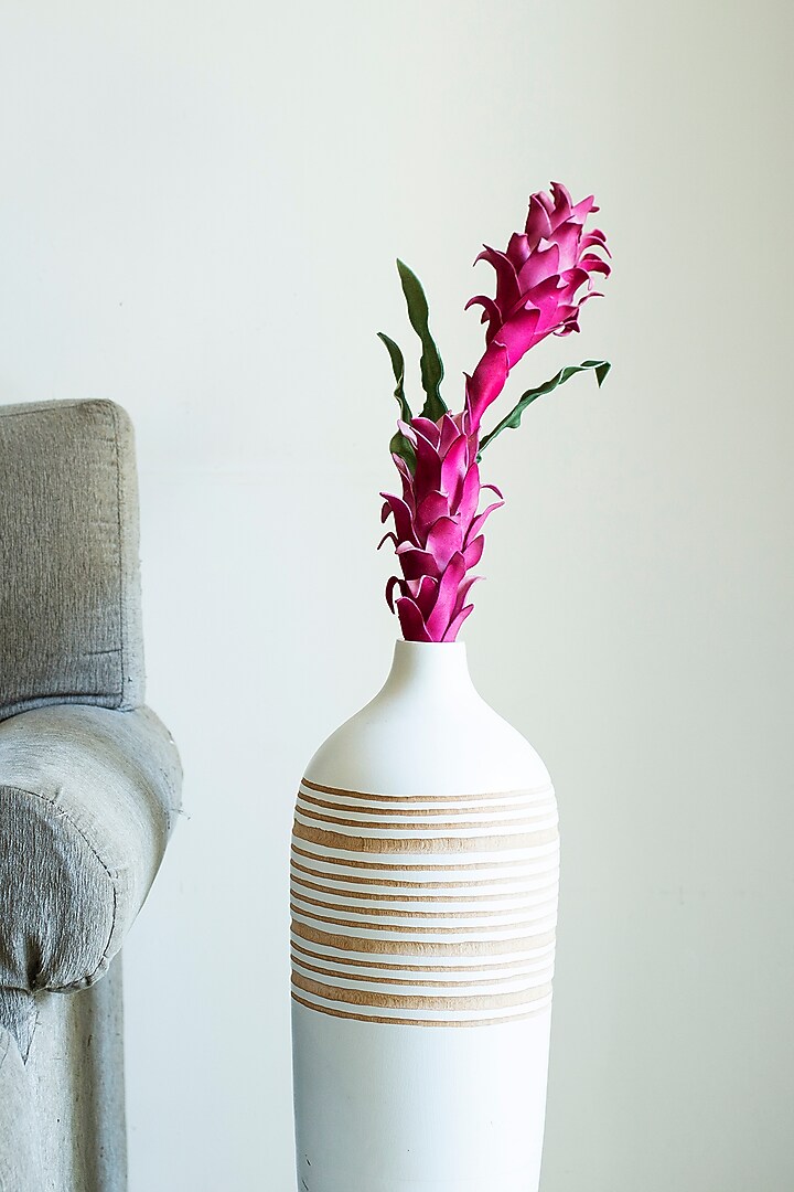 Fuchsia Faux Corn Husk Stalks (Set of 2) by H2H at Pernia's Pop Up Shop
