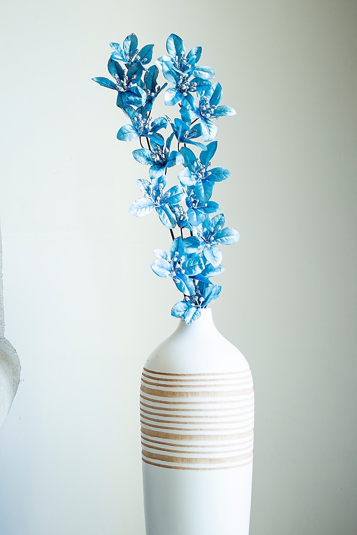Cobalt Blue Forsythia Stems With Glitter Highlights (Set of 2) by H2H at Pernia's Pop Up Shop
