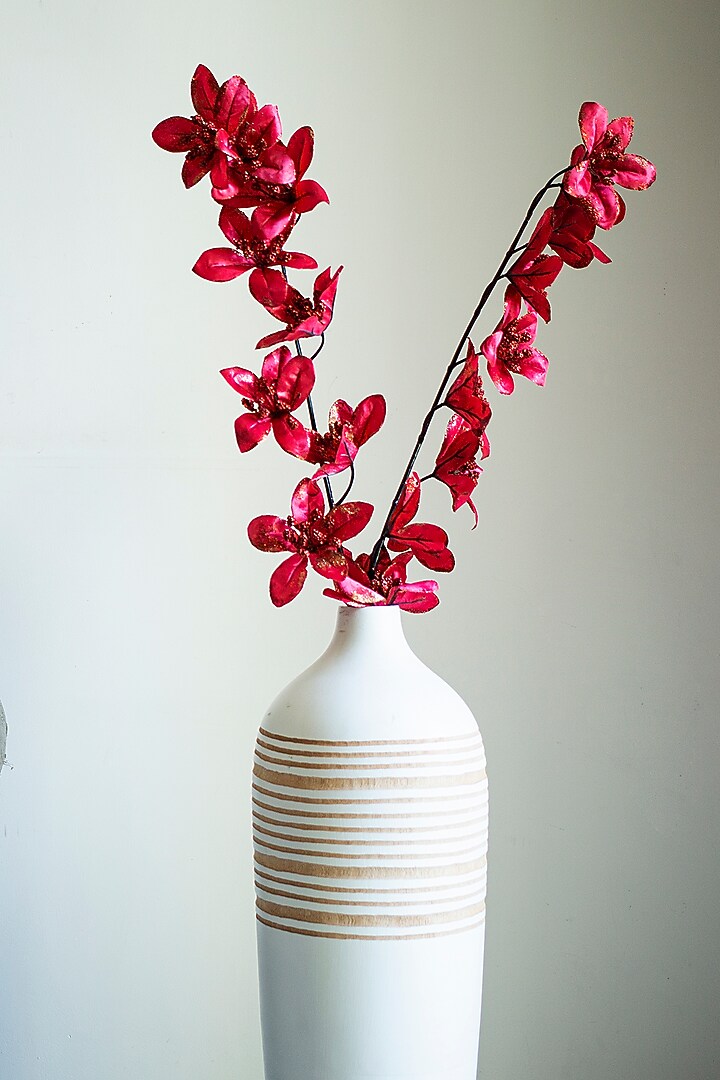 Red Forsythia Stems With Glitter Highlights (Set of 2) by H2H at Pernia's Pop Up Shop