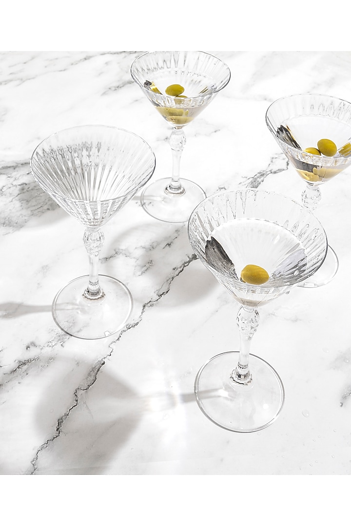 Diamond Martini Glasses (Set of 4) by H2H