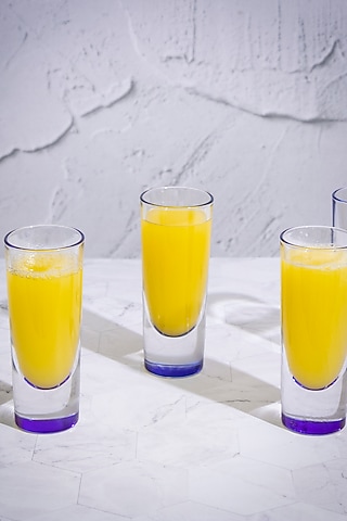 Purple Tinged Tall Narrow Glasses (Set of 4) by H2H