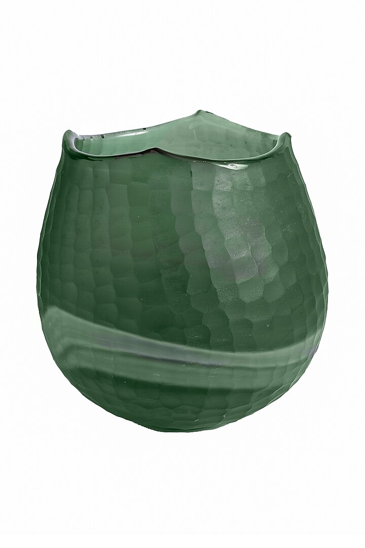 Green Ball Shaped Glass Vase by H2H at Pernia's Pop Up Shop