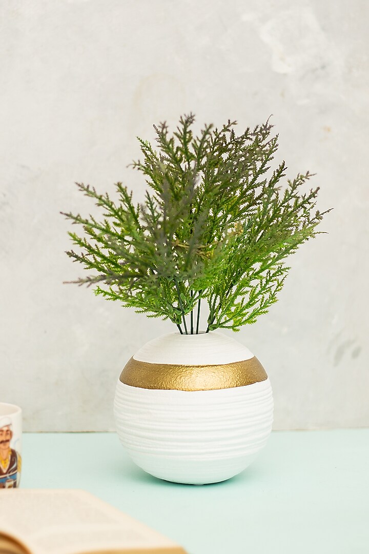 White Glass Vase by H2H at Pernia's Pop Up Shop