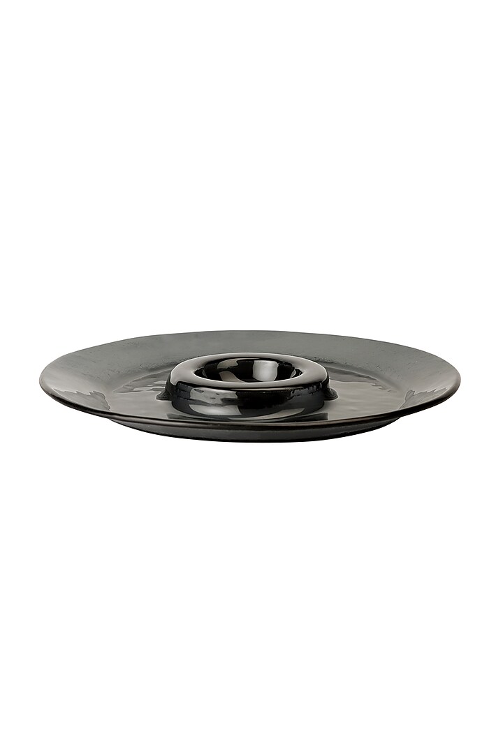 Black Glass Polo Serving Platter by H2H at Pernia's Pop Up Shop