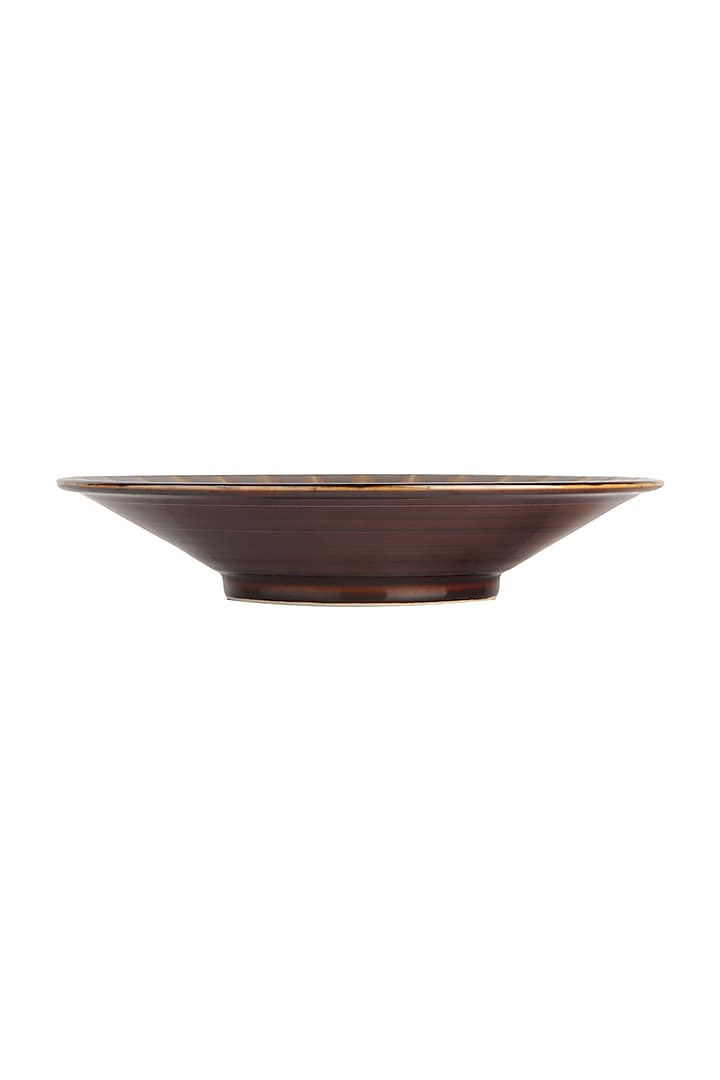 Brown Ceramic Dojou Serving Bowl by H2H