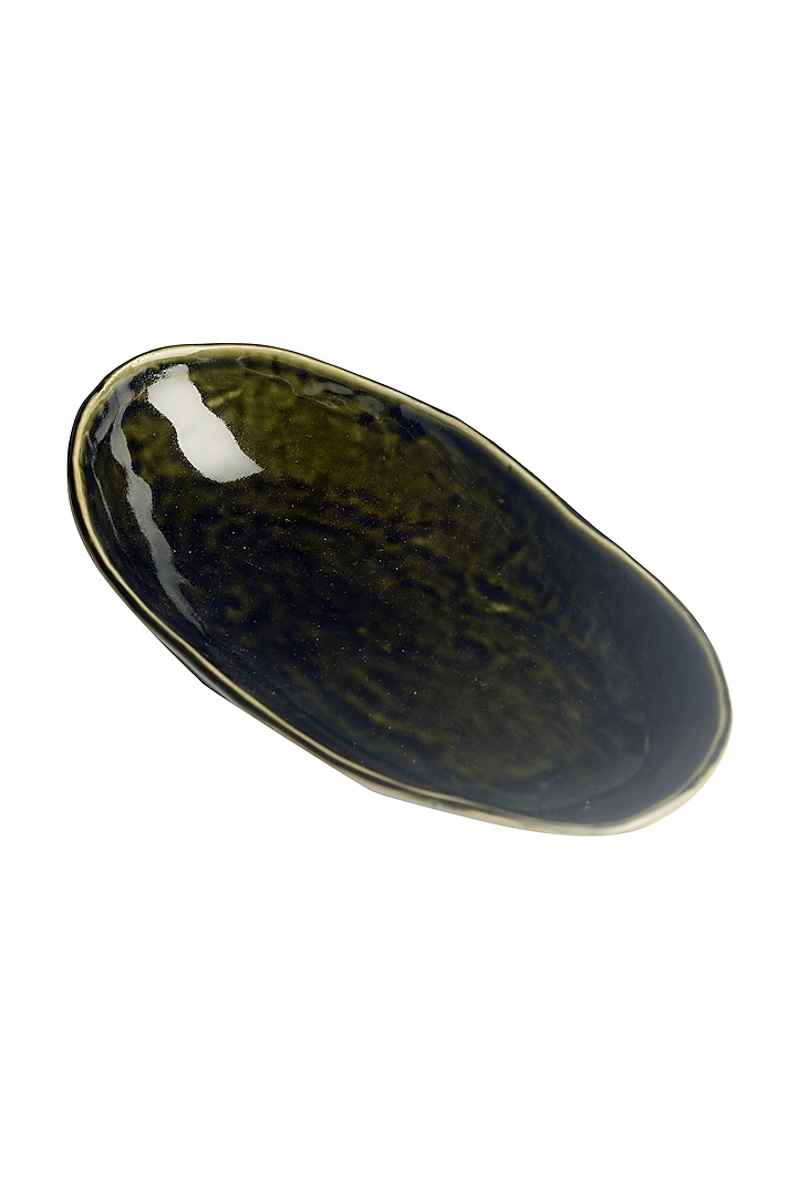 Green Ceramic Mariana Oval Bowl by H2H