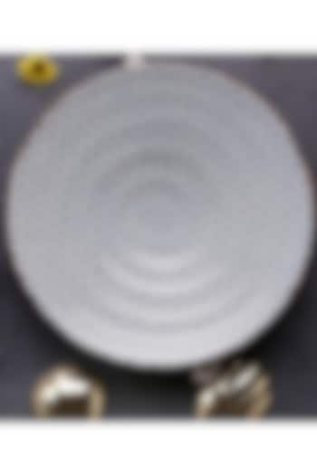 White & Blue Ceramic Dinner Plate by H2H at Pernia's Pop Up Shop