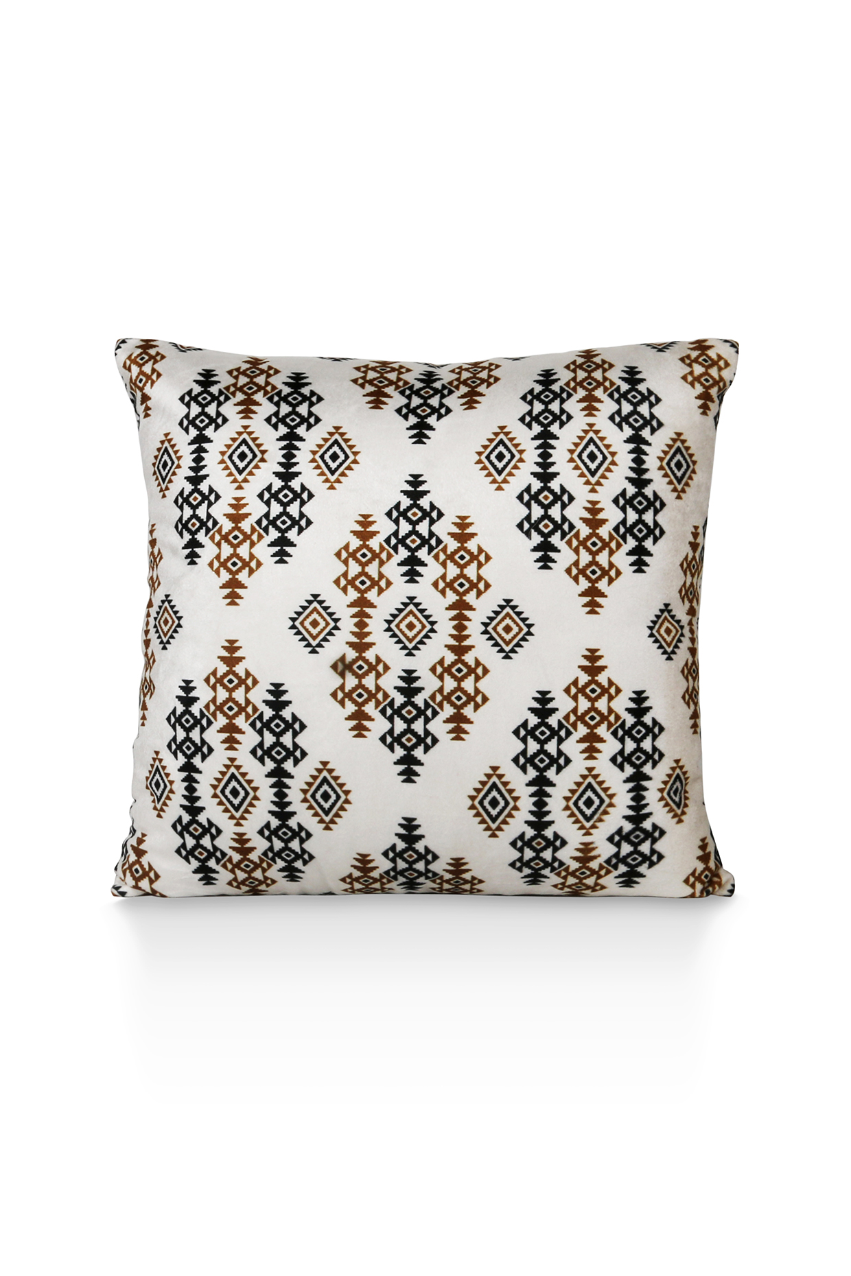 White Aztec Printed Cushion Cover Design by H2H at Pernia s Pop Up