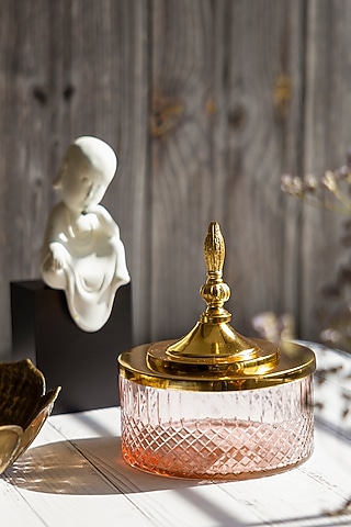 Pale Pink Glass Storage Jar by H2H