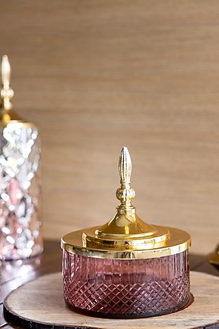 Pink Glass Storage Jar by H2H