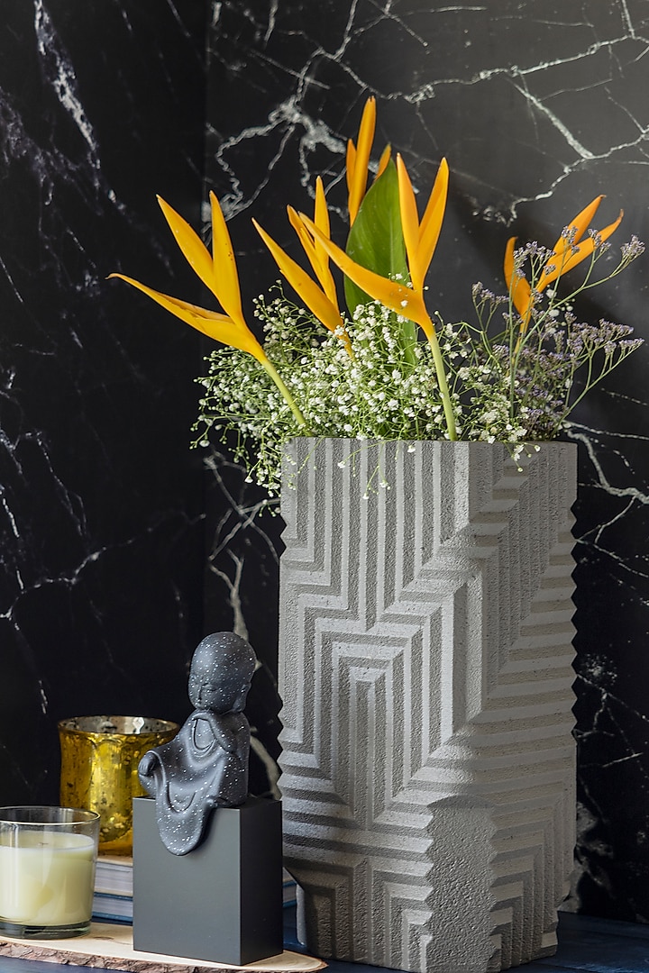 Grey Fibre Vase by H2H