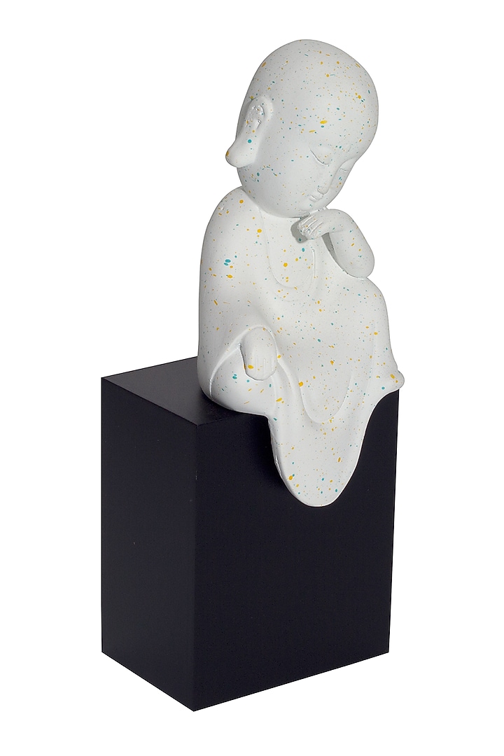 White Baby Monk Sculpture by H2H at Pernia's Pop Up Shop