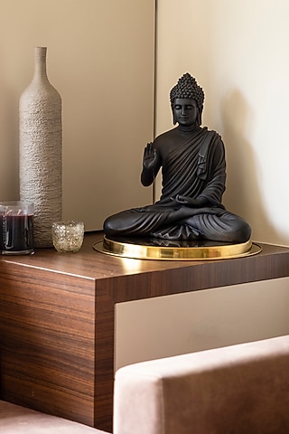 Black Blessings Buddha Sculpture by H2H