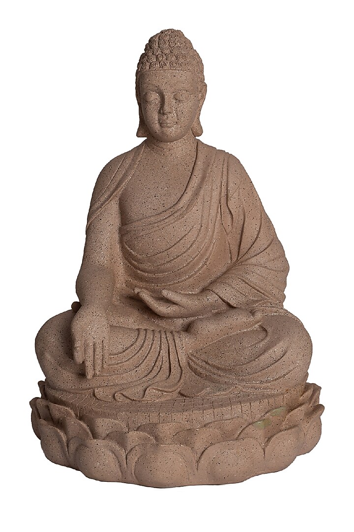 Beige Lotus Padmanasan Buddha Sculpture by H2H at Pernia's Pop Up Shop