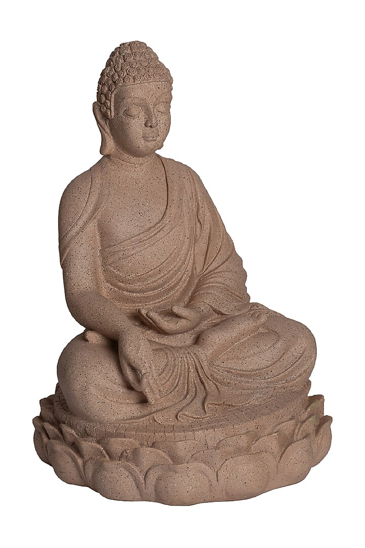 Beige Lotus Padmanasan Buddha Sculpture by H2H at Pernia's Pop Up Shop