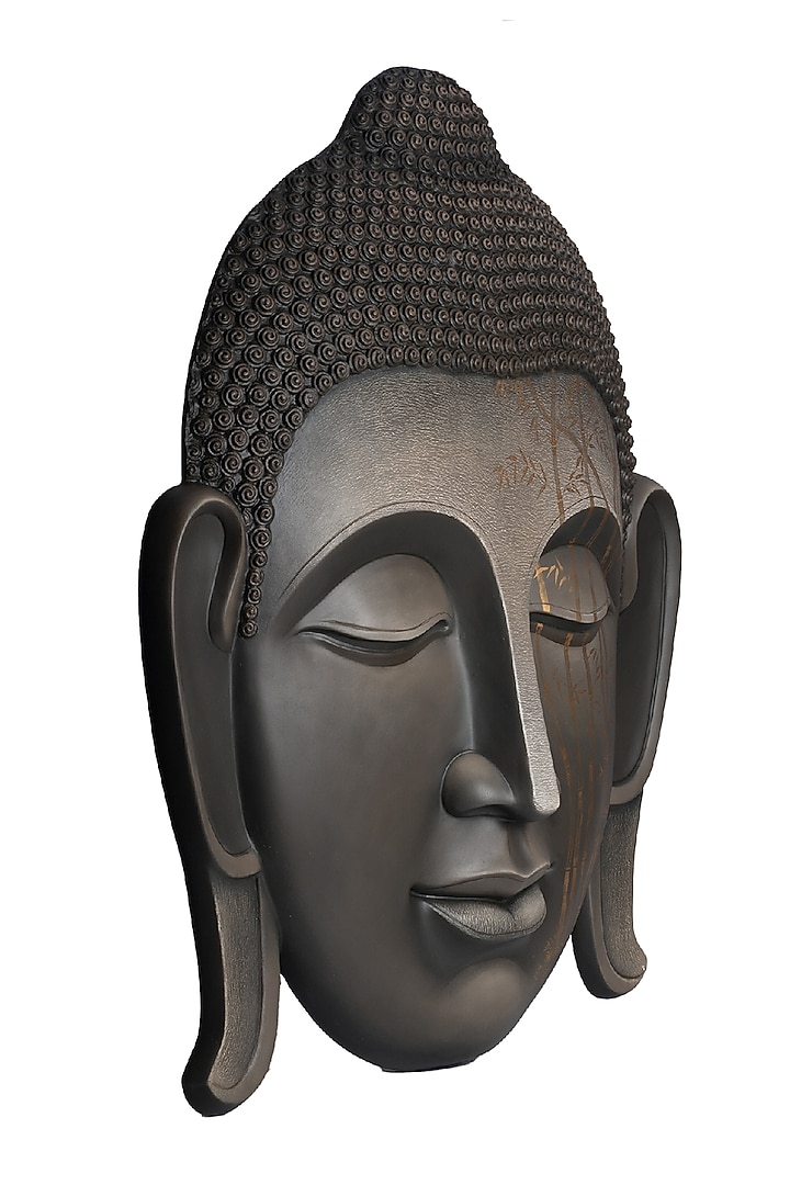 Grey Zen Art Buddha Bamboo Wall Sculpture by H2H at Pernia's Pop Up Shop