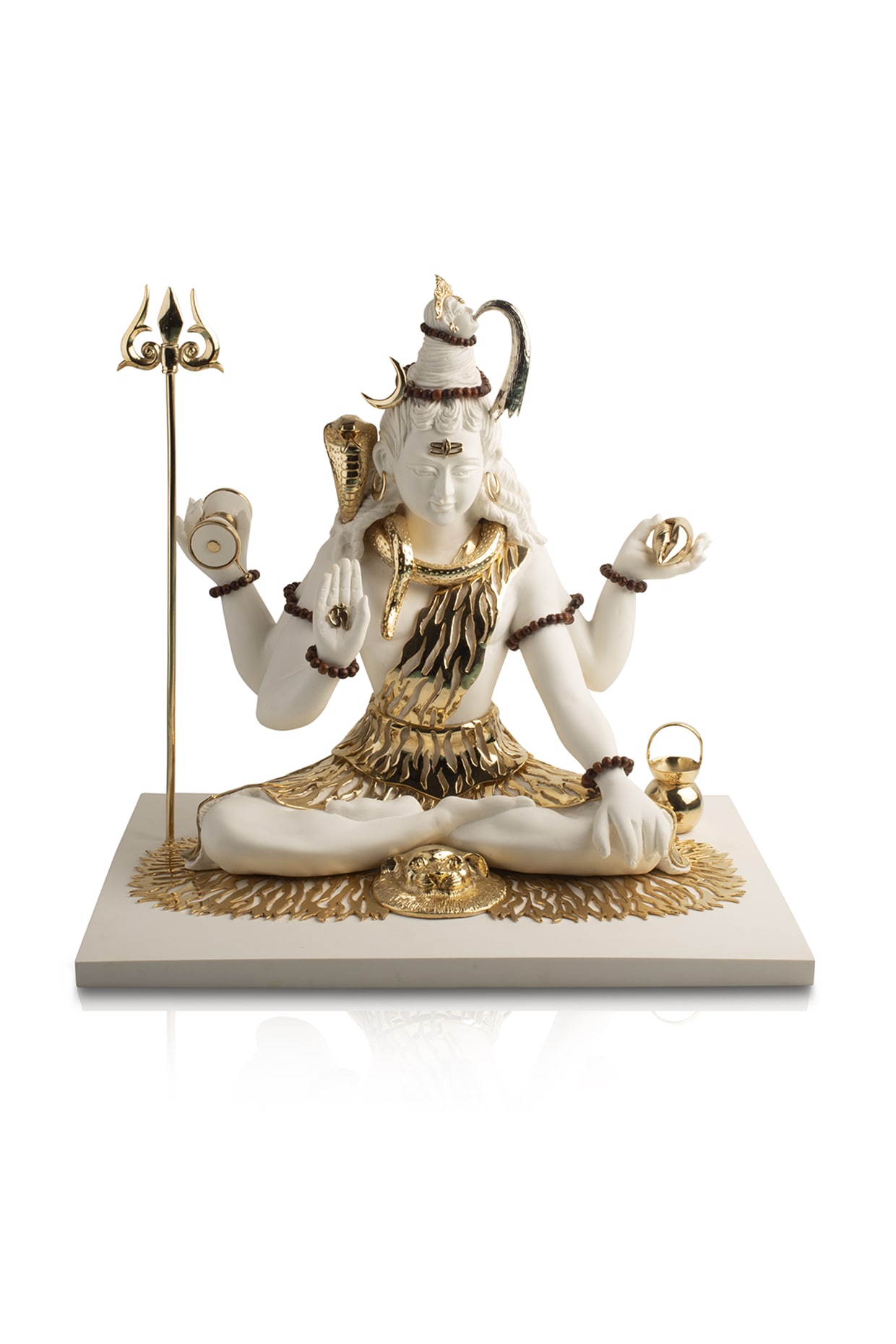 White Handcrafted Lord Shiva Sculpture Design by H2H at Pernia's