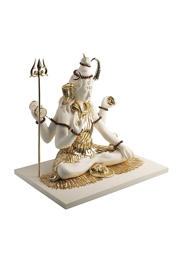 White Handcrafted Lord Shiva Sculpture by H2H at Pernia's Pop Up Shop