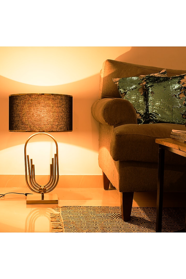 Gold & Black Metal Lamp by H2H at Pernia's Pop Up Shop