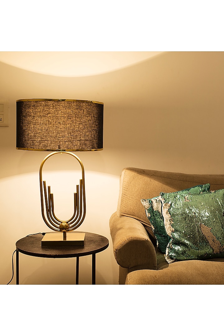 Gold & Black Metal Lamp by H2H at Pernia's Pop Up Shop