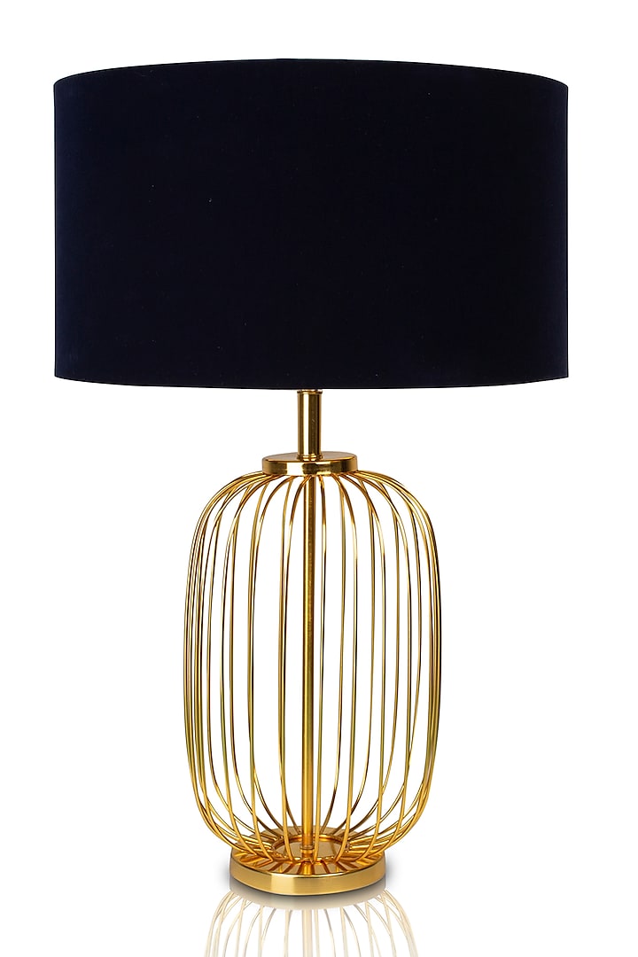 Gold & Black Steel Lamp by H2H