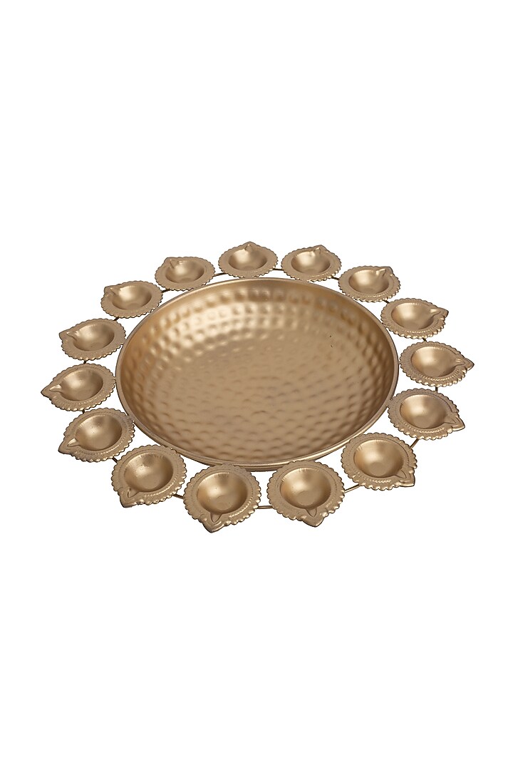 Gold Phool Metal Tea Light Holders by H2H at Pernia's Pop Up Shop