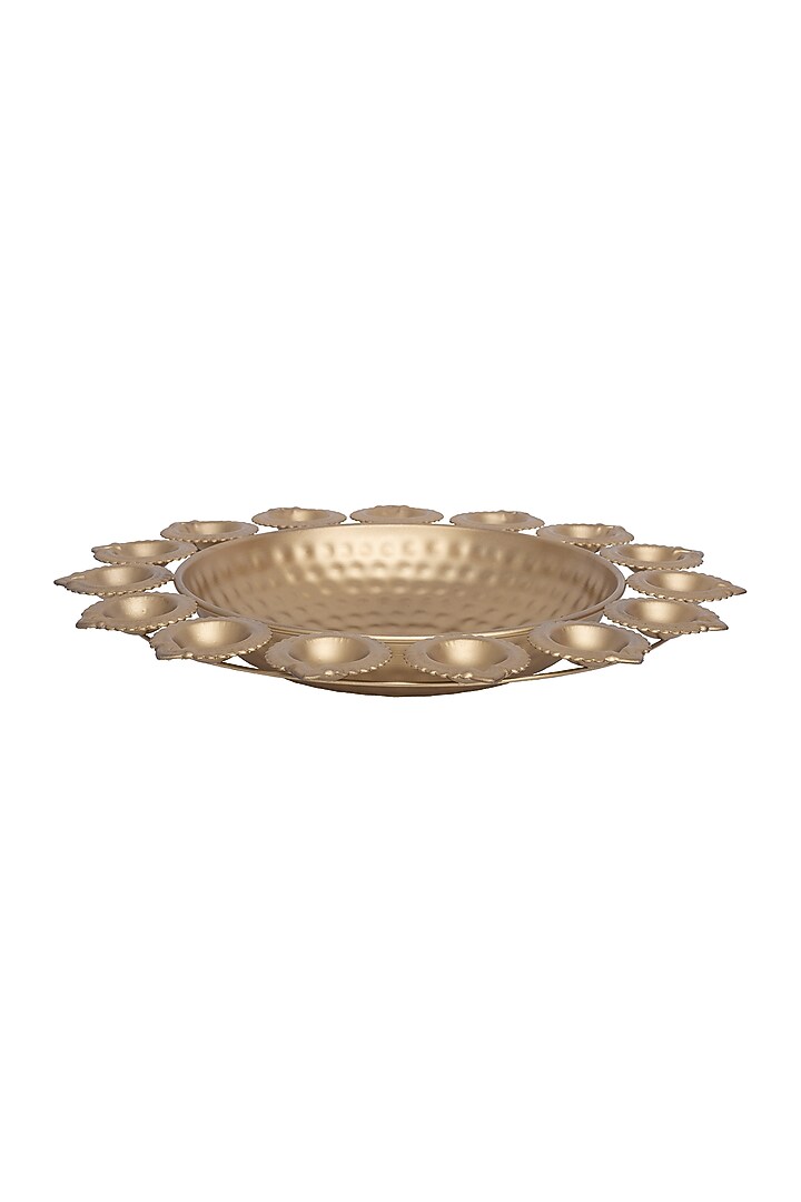 Gold Phool Metal Tea Light Holders by H2H at Pernia's Pop Up Shop