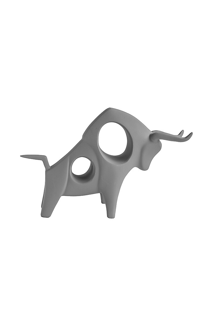 Grey Ceramic Bull Sculpture by H2H at Pernia's Pop Up Shop