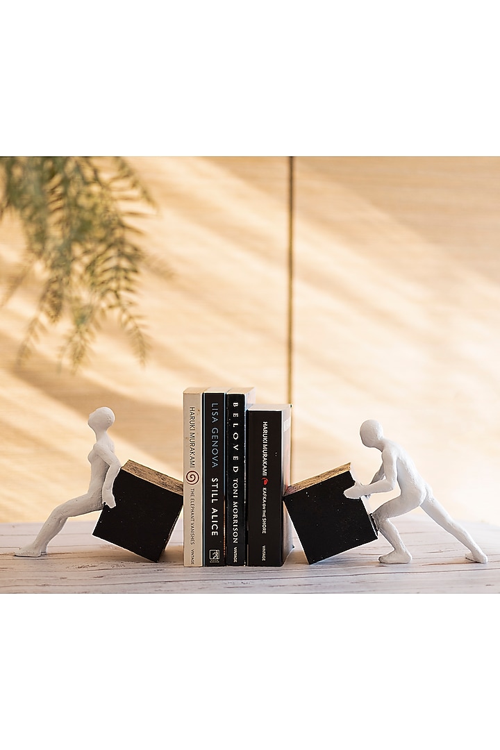 Black & White Polyresin Bookend by H2H