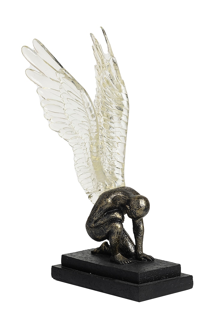 Black Polyresin Angel Sculpture by H2H at Pernia's Pop Up Shop