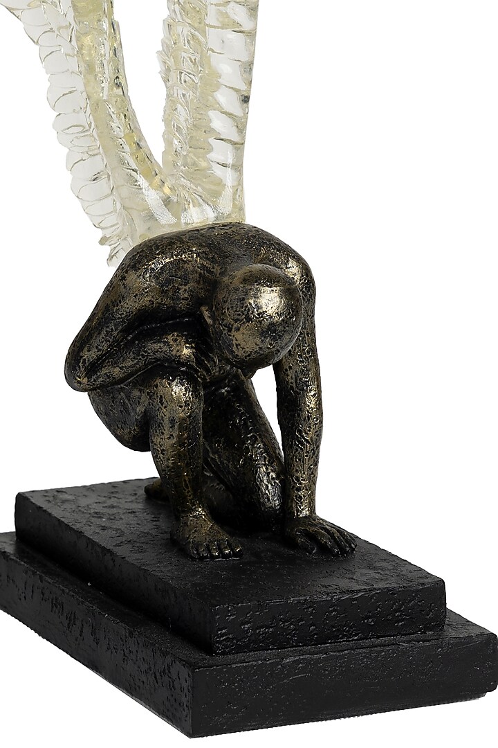 Black Polyresin Angel Sculpture by H2H at Pernia's Pop Up Shop