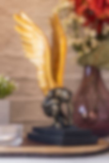 Black Polyresin Angel Sculpture by H2H at Pernia's Pop Up Shop