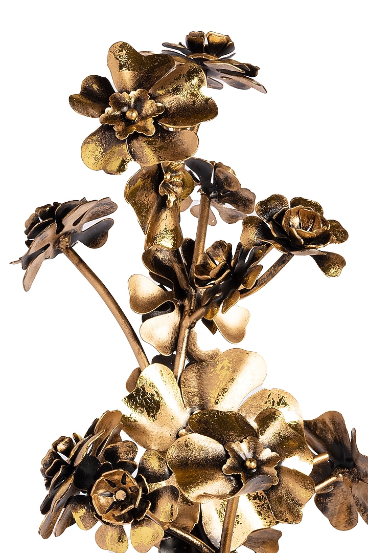 Gold Brass Flower Tower Sculpter by H2H at Pernia's Pop Up Shop