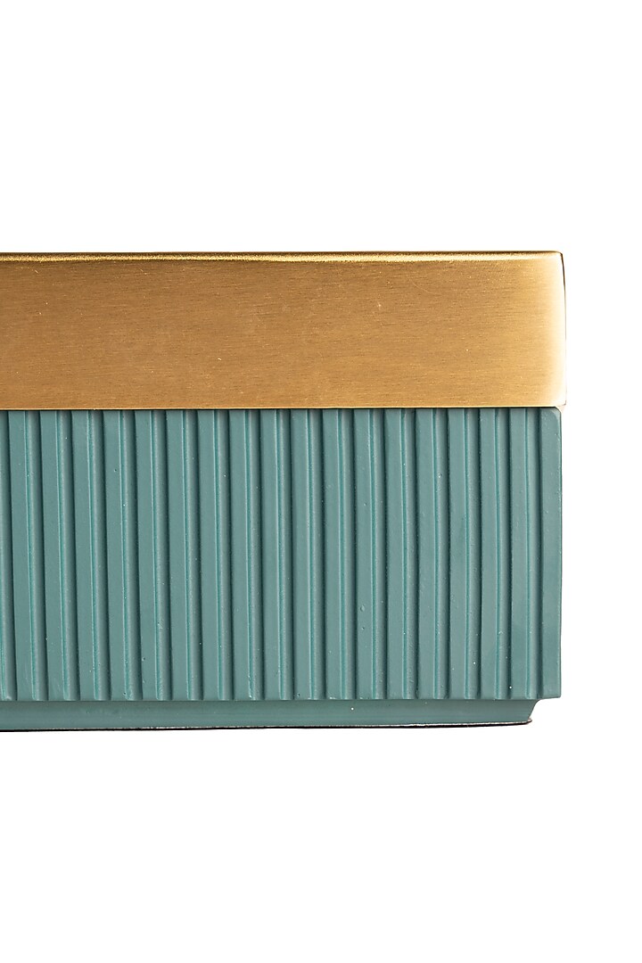 Teal Polyresin Deer Tissue Box by H2H at Pernia's Pop Up Shop