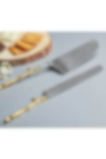 Silver Knife & Spatula Cake Server Set  by H2H