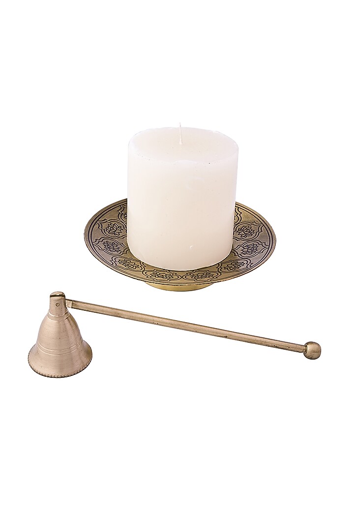 Golden Brass Candle Holder by H2H at Pernia's Pop Up Shop