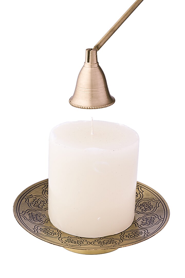 Golden Brass Candle Holder by H2H at Pernia's Pop Up Shop