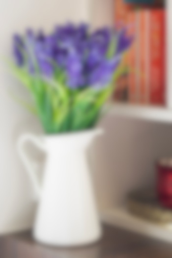 Deep Purple Polyester Hyacinth Flowers (Set of 2) by H2H at Pernia's Pop Up Shop