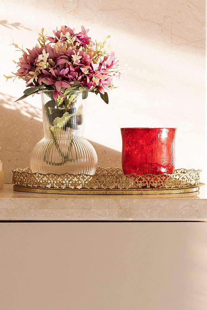 Purple Polyester Tuberose Flower Bunches (Set of 2) by H2H at Pernia's Pop Up Shop