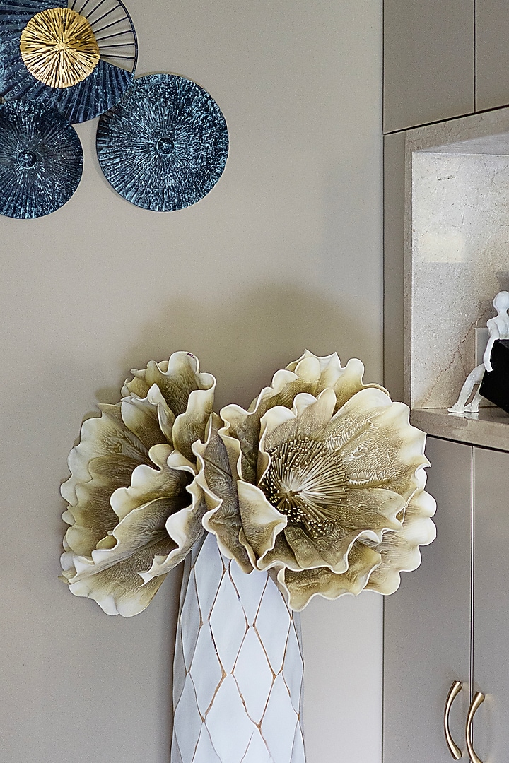 Coral Olive Foam Flower Stems (Set of 2) by H2H at Pernia's Pop Up Shop