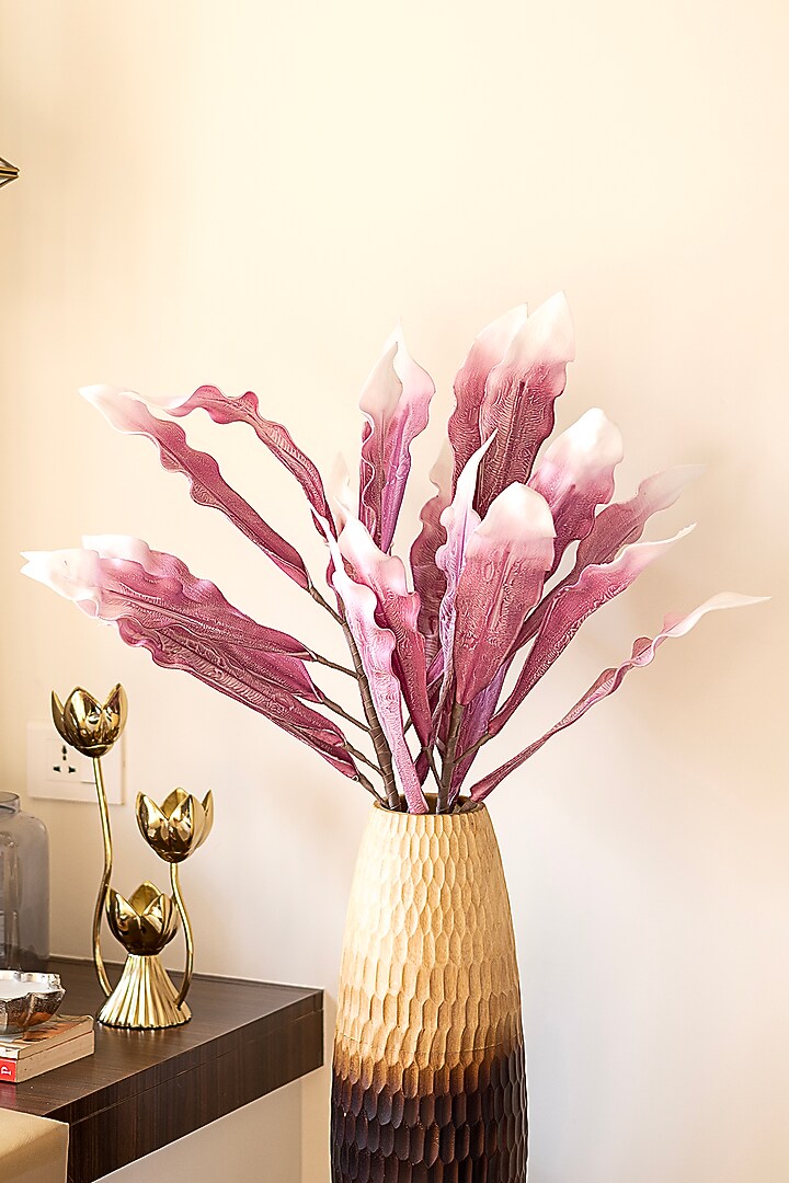 Purple Foam Gladolia Leaf Stems (Set of 2) by H2H at Pernia's Pop Up Shop