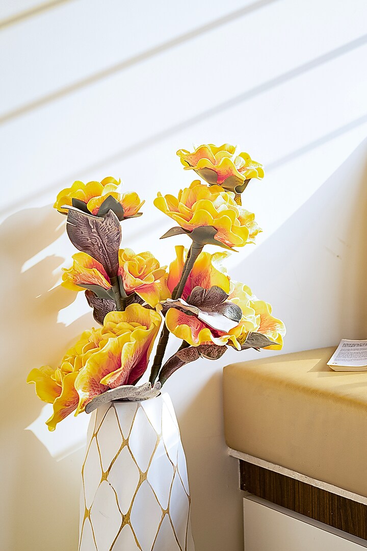 Orange Foam Coral Flower Stem (Set of 2) by H2H at Pernia's Pop Up Shop