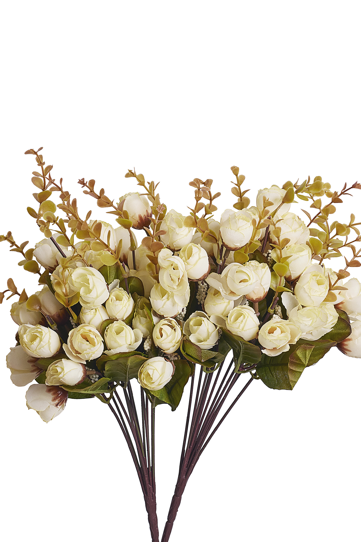 Yellow Polyester & Plastic Artificial Flower Bunches (Set Of 2) by H2H